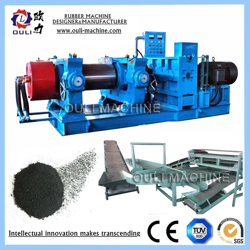 Rubber Crusher Machine / Waste Tyre Crusher Machinery