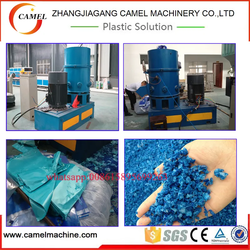 Plastic Film Fiber Agglomerator with Waste Plastic Film Woven Bags