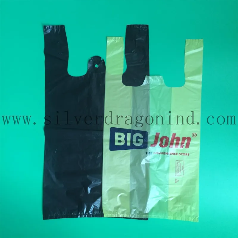 Custom Plastic T-Shrit Bags, Grocery Bags, Shopping Bags