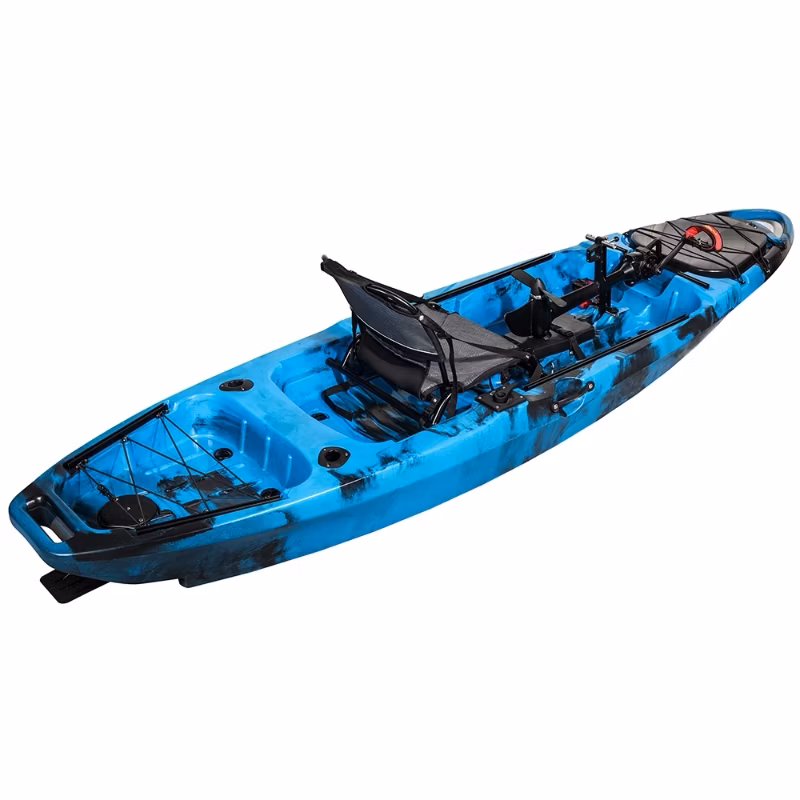 Single Plastic Pedal Drive Rowing No Inflatable Fishing Kayak with Pedal Boat
