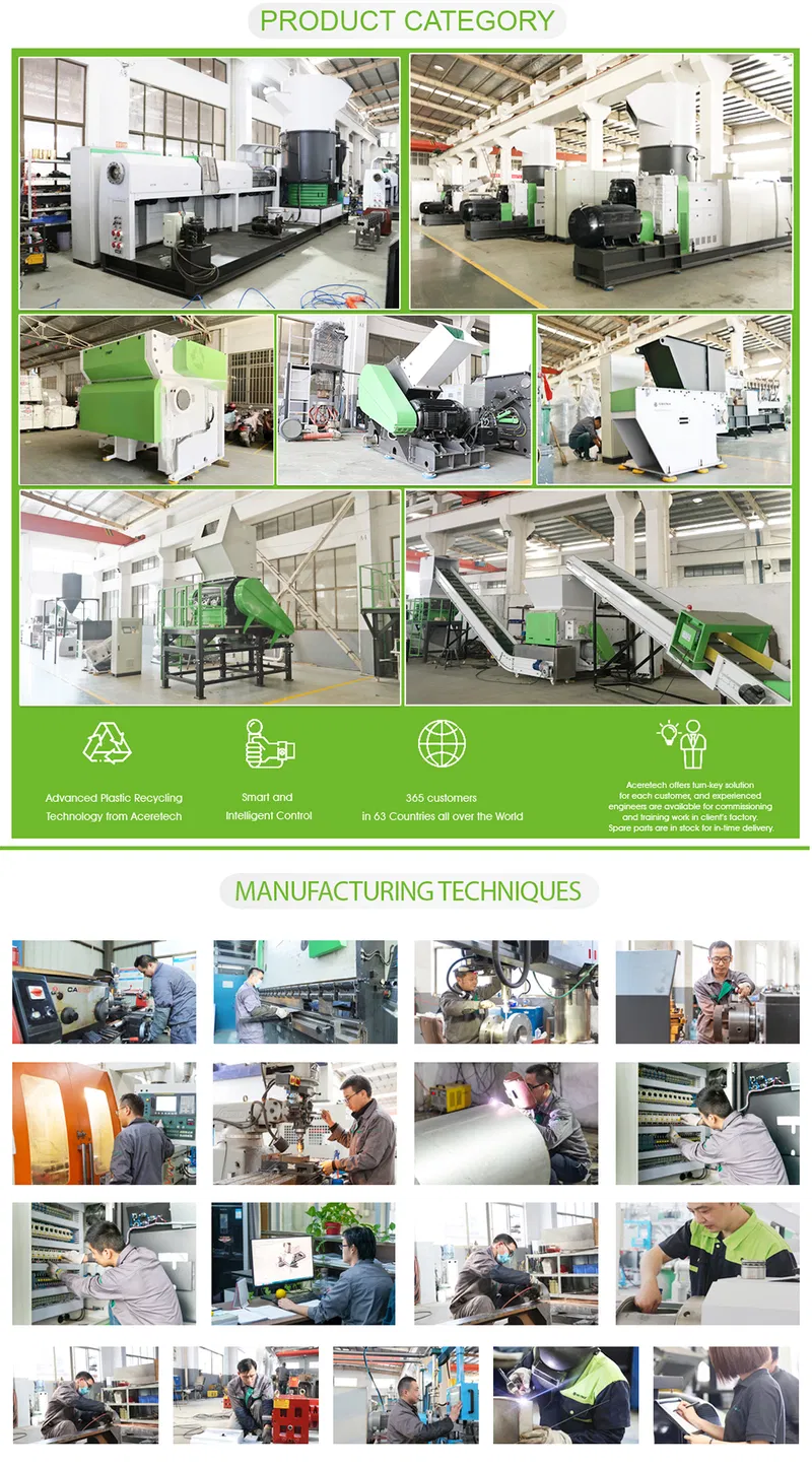 Low Energy-Consumption Plastic Recycling and Pelletizing Machine for Plastic Woven Bags