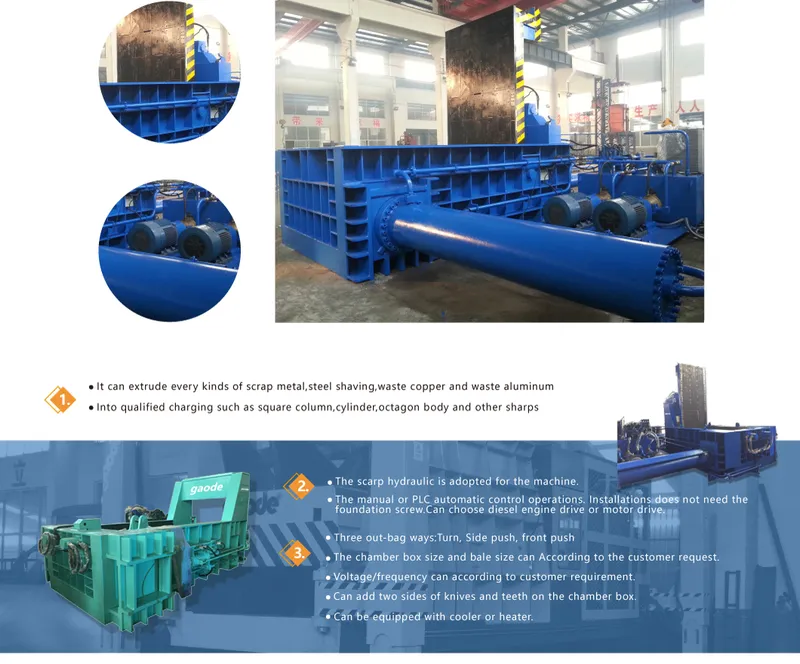 Hydraulic Scrap Aluminum Recycling Metal Baler Machine