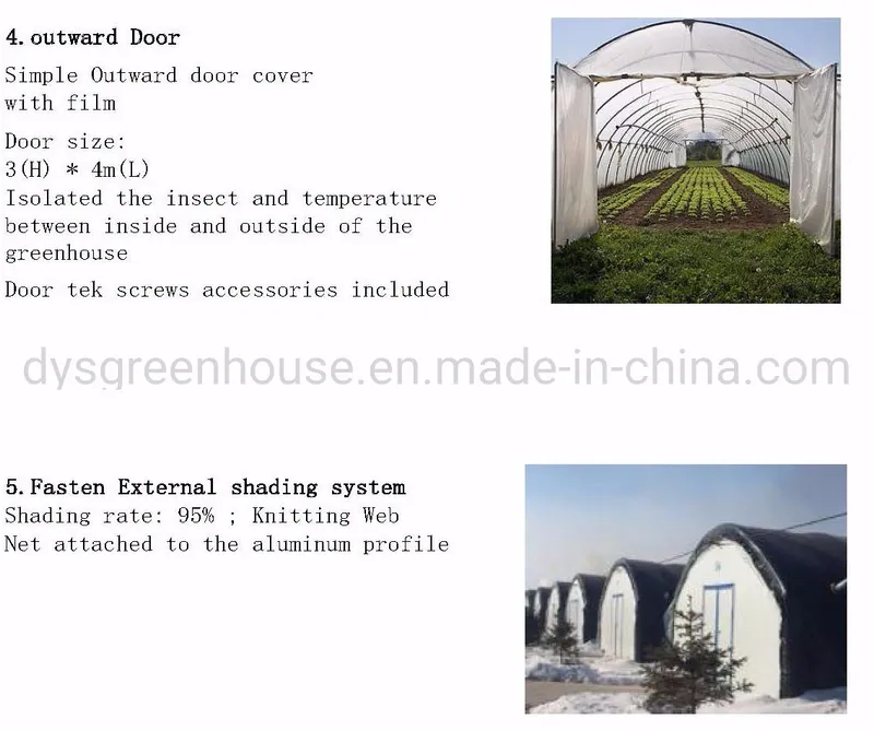 Low Cost Greenhouse/PE Plastic Film Poly House Agriculture Greenhouse