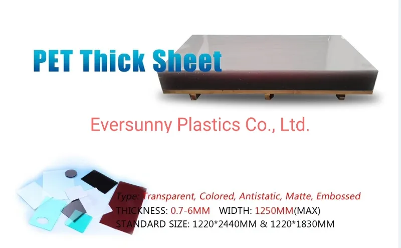 4X8 Transparent Rigid Hard Pet Hard Plastic Transparent Sheet