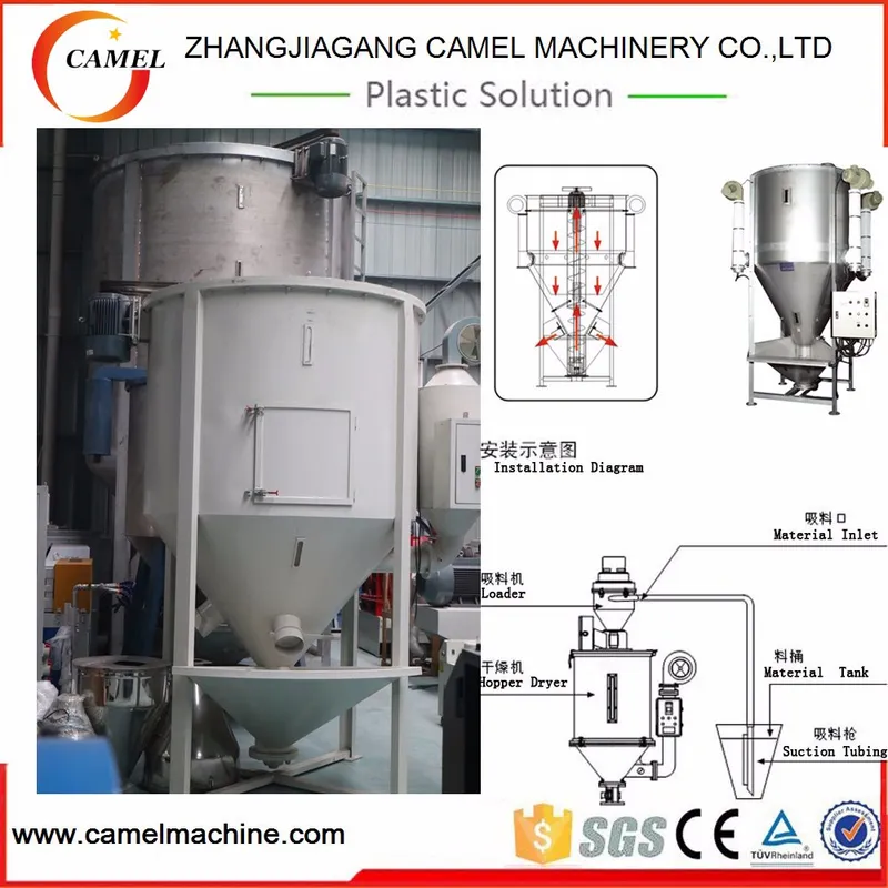 Vertical Plastic Granules Mixer/Mixing Drying Machine/Mixer Hopper Dryer