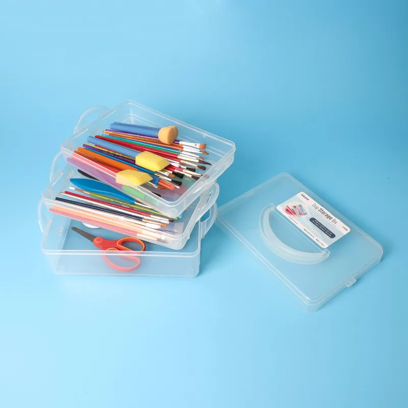 21846b Clear Plastic Hard Plastic Snap Box