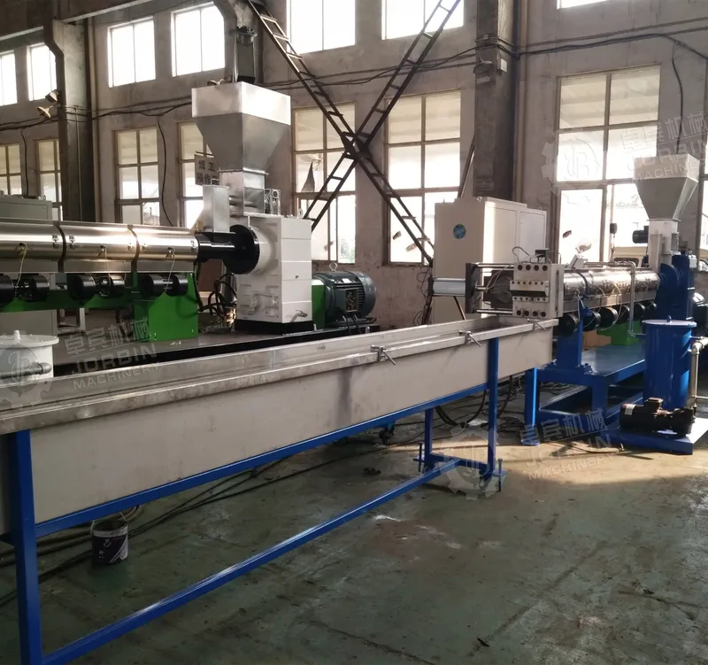 Plastic Single Screw Extruder Granulator Machine with Water Tank