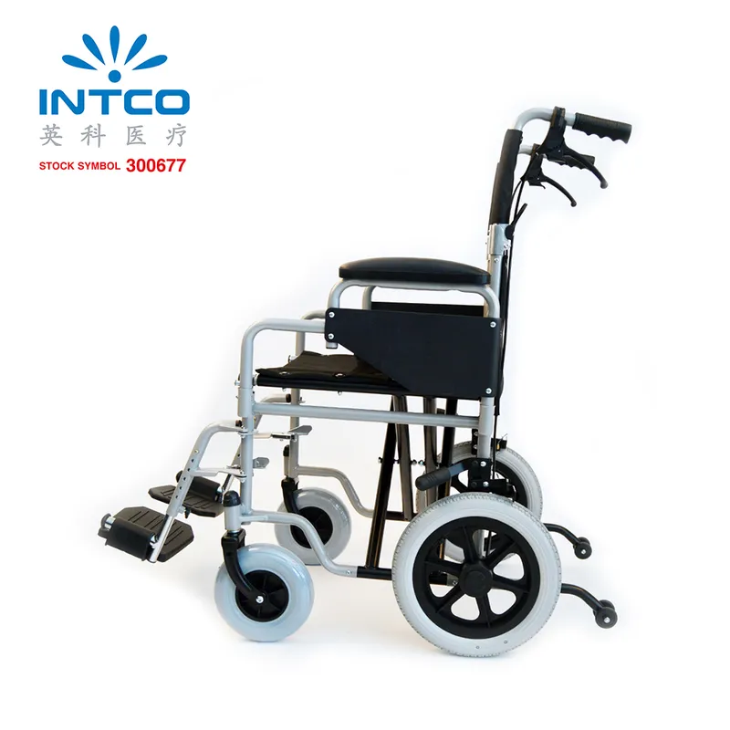 Back Half Folding Manual Lightweight Wheel Chair with Attendant Brakes