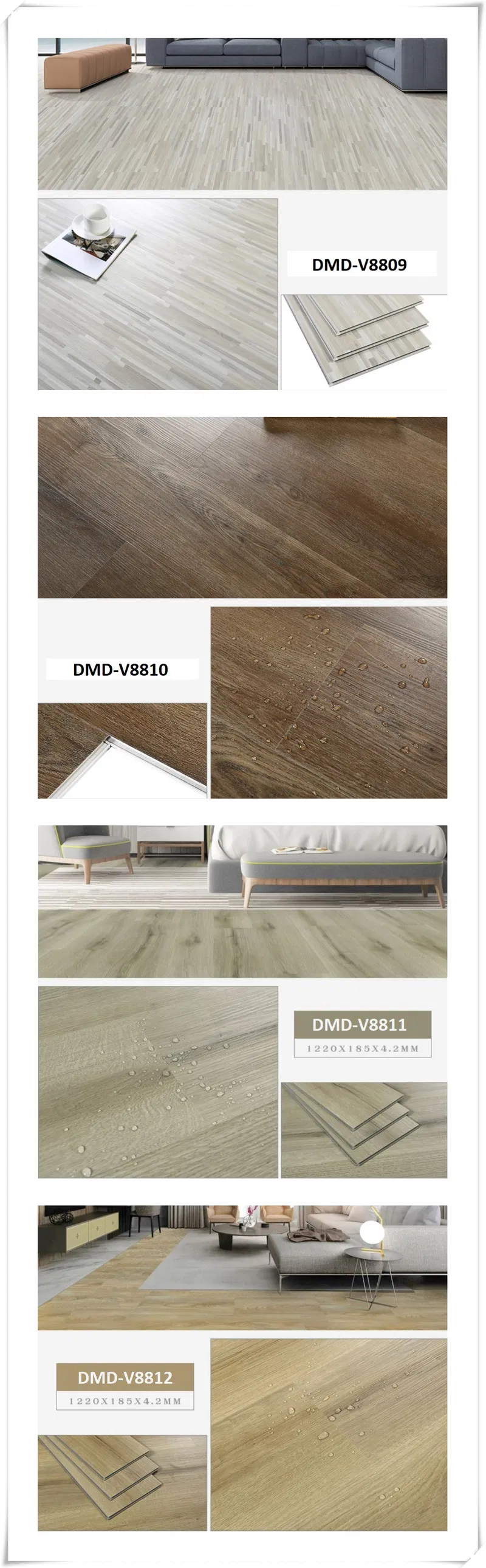 Commercial Click Dryback Loose Lay Plastic Vinyl PVC Floor