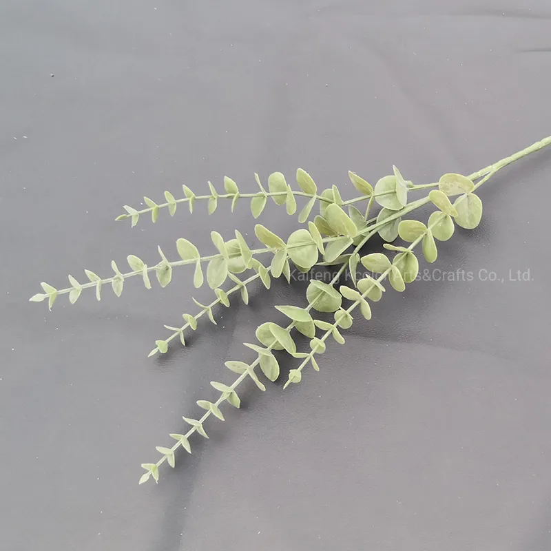 Factory Cheap Plastic Artificial Eucalyptus Leaves for Decoration