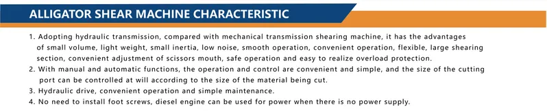 ISO Recycling Hydraulic Scrap Extruded Aluminum Cutting Machine