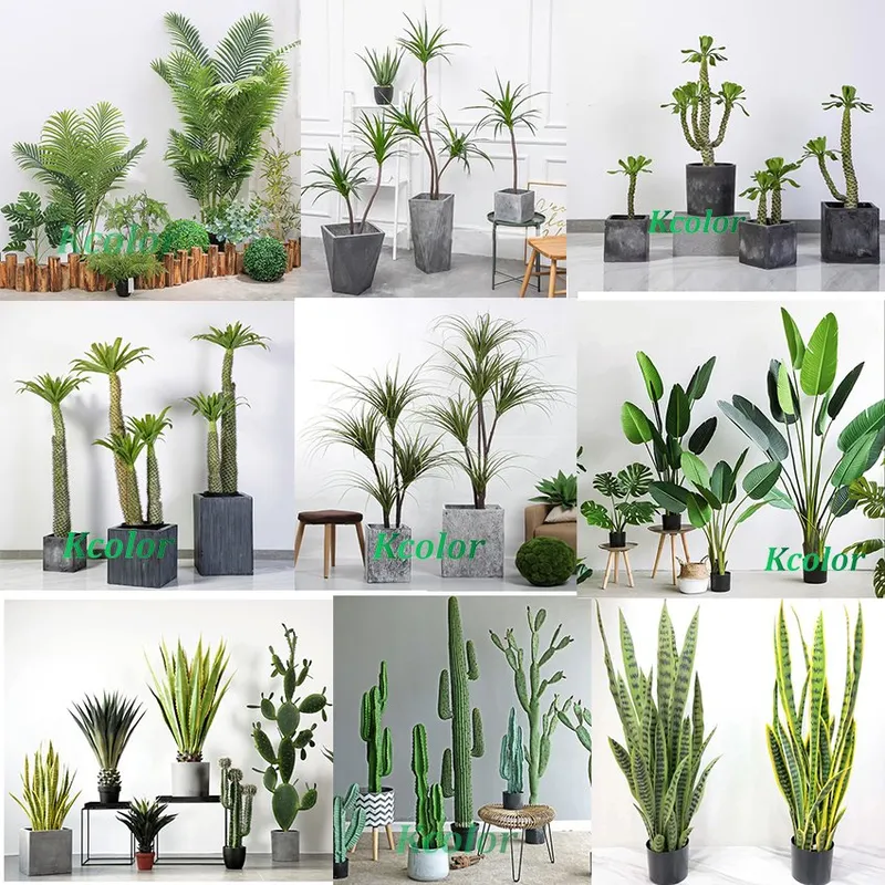 Hot Sale 54cm Green Plastic Artificial Ficus Leaves for Home Decoration