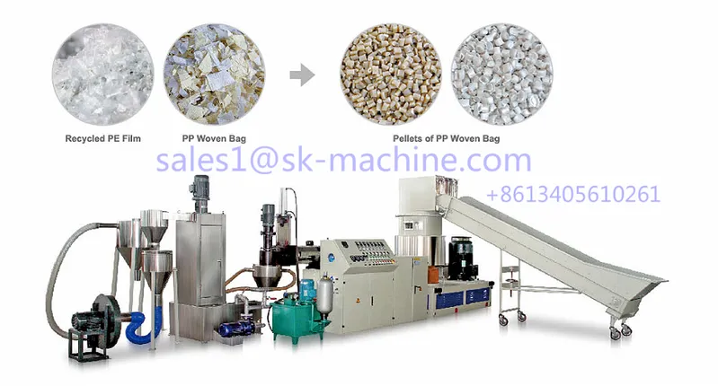 PP PE PVC Plastic Pelletizerr Machine for Recycle Plastic