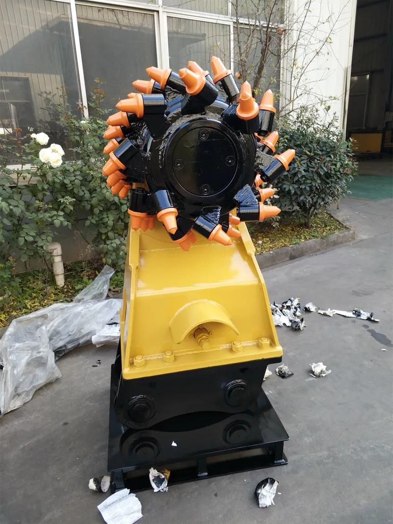 20t Excavator Drumcutters Double Head Drum Cutter Rock Grinders