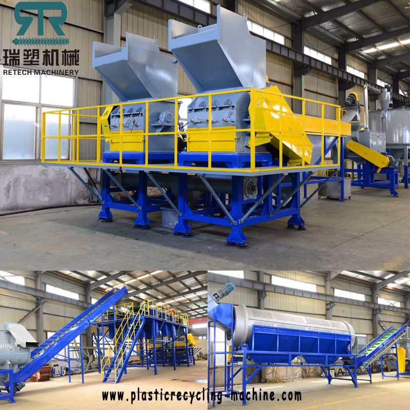 Scrap Plastic Pet PE PC Cola Bottle Flakes Recycling Machine