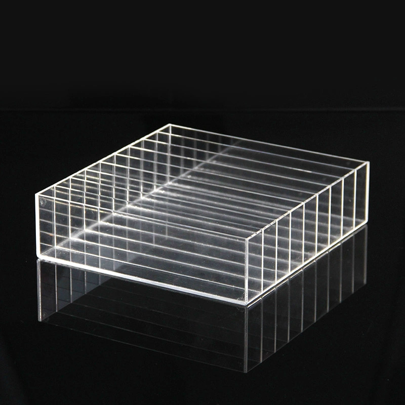 Clear Lucite Plastic Acrylic Makeup Pallet Organizer Holder 9 Slots for Blushes Eyeshadow Makeup Vanity