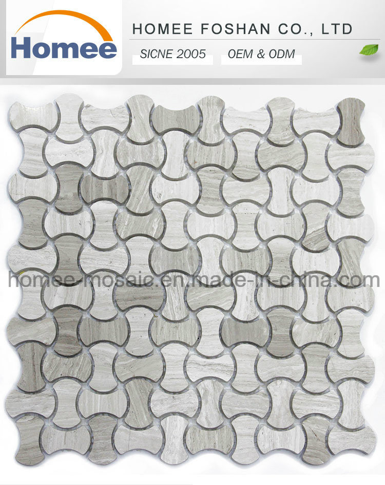 New Beige Bathroom Floor Mosaic Marble Mosaic Tile