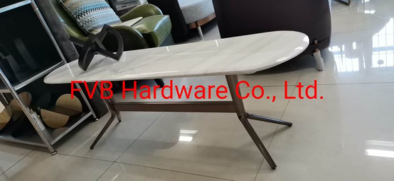 Custom Light Luxury Gun Black Furniture Base Coffee Table Frame for Marble Table Living Room