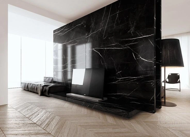 China Suppliers Black Marble Slabs Negro Vanity Marble Nero Marquina