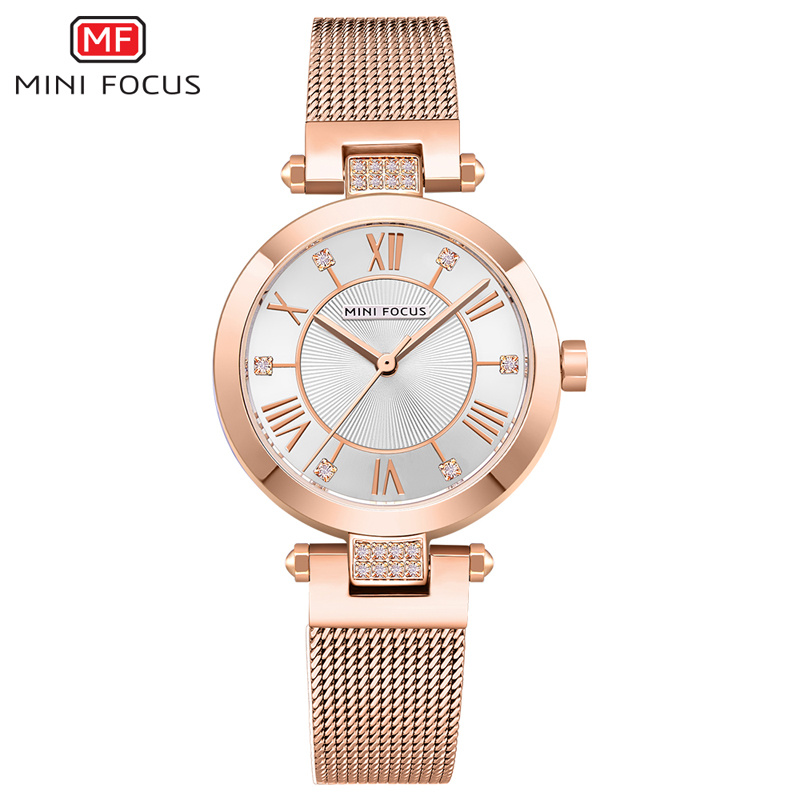 Mini Focus Lady Quartz Wrist Watch with Rose Gold