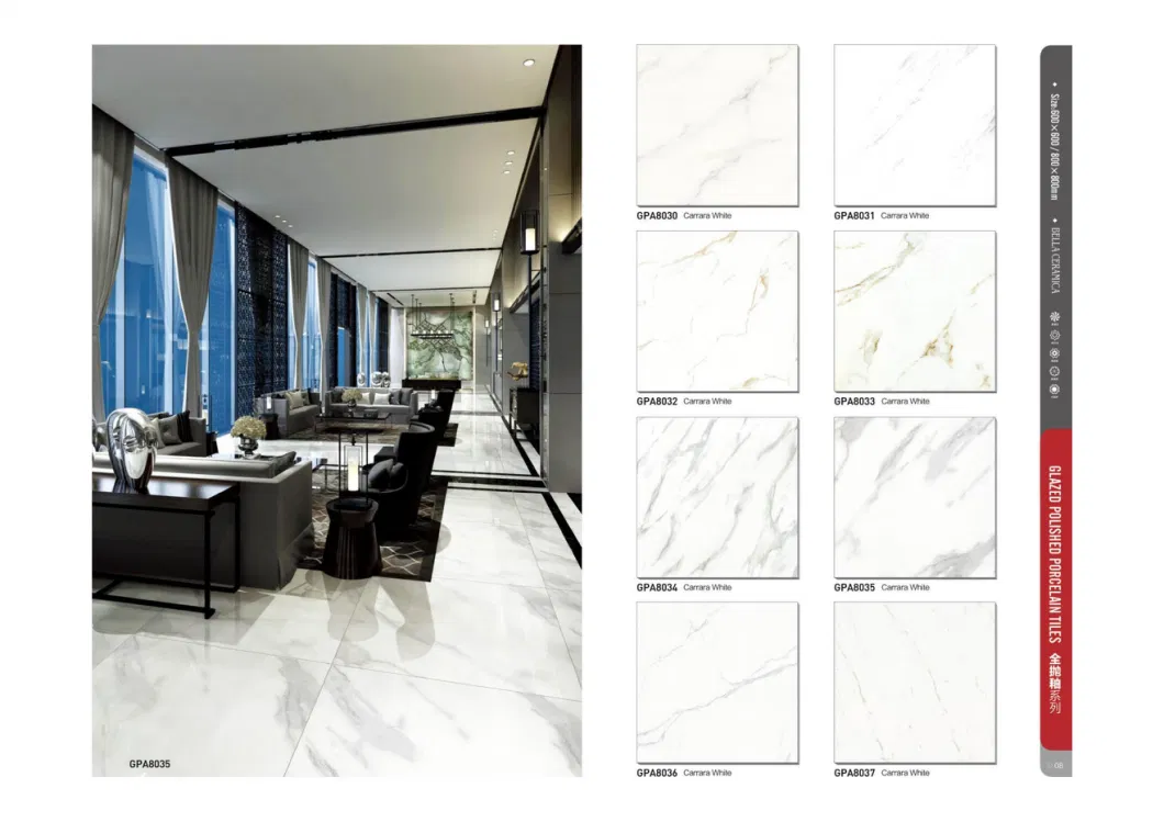 Blue Marble Look Tiles Fob Foshan Glazed Polished Porcelain Tiles