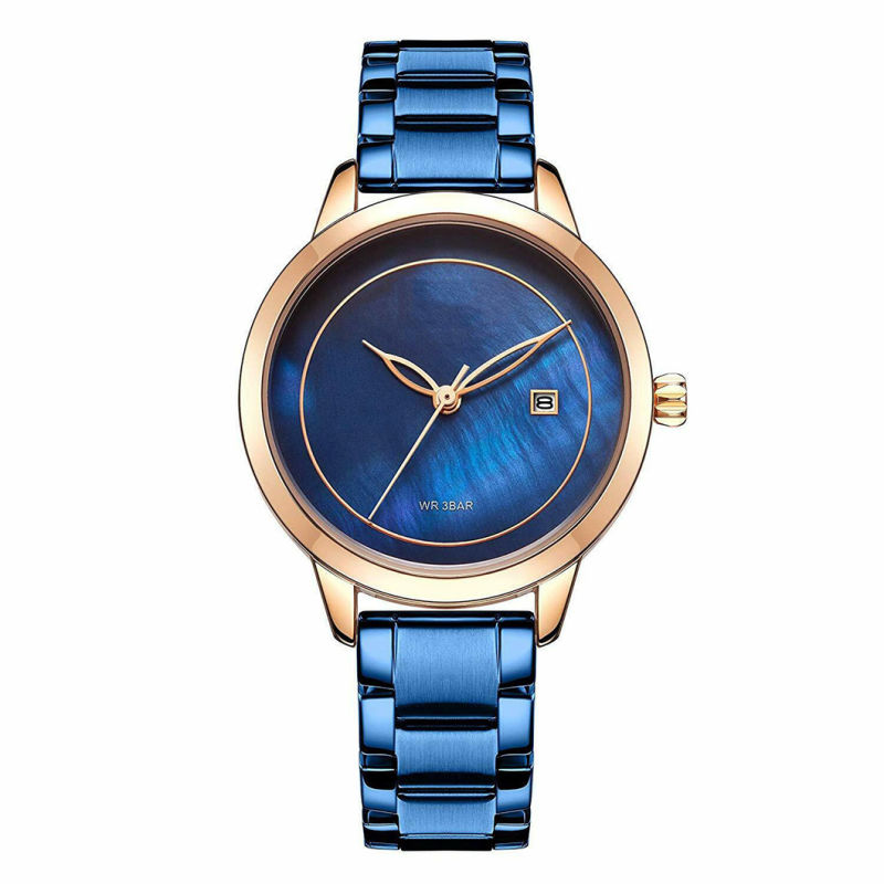 Factory Stainless Steel Fashion Gold Wrist Watch for Women
