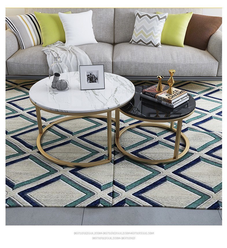 Living Room Marble Coffee Table Combination