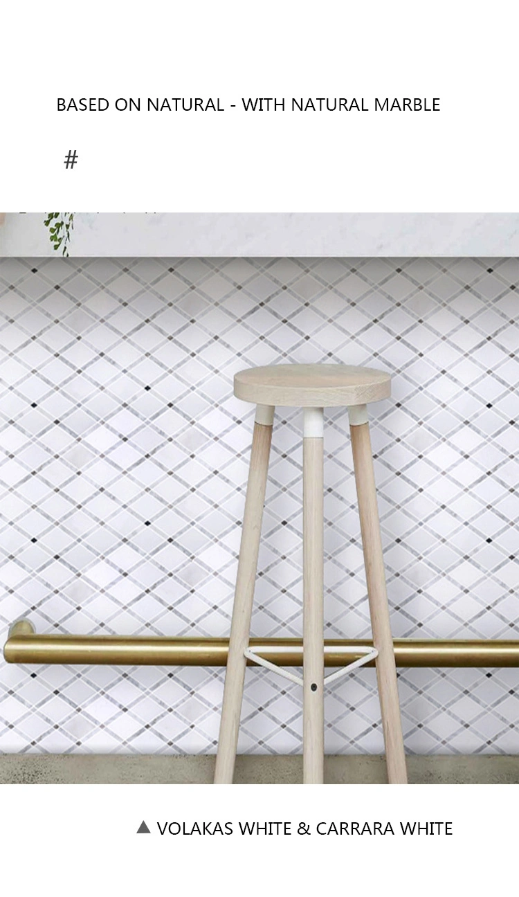 White Mosaic Carrara White Volakas White Marble Mosaic Tile