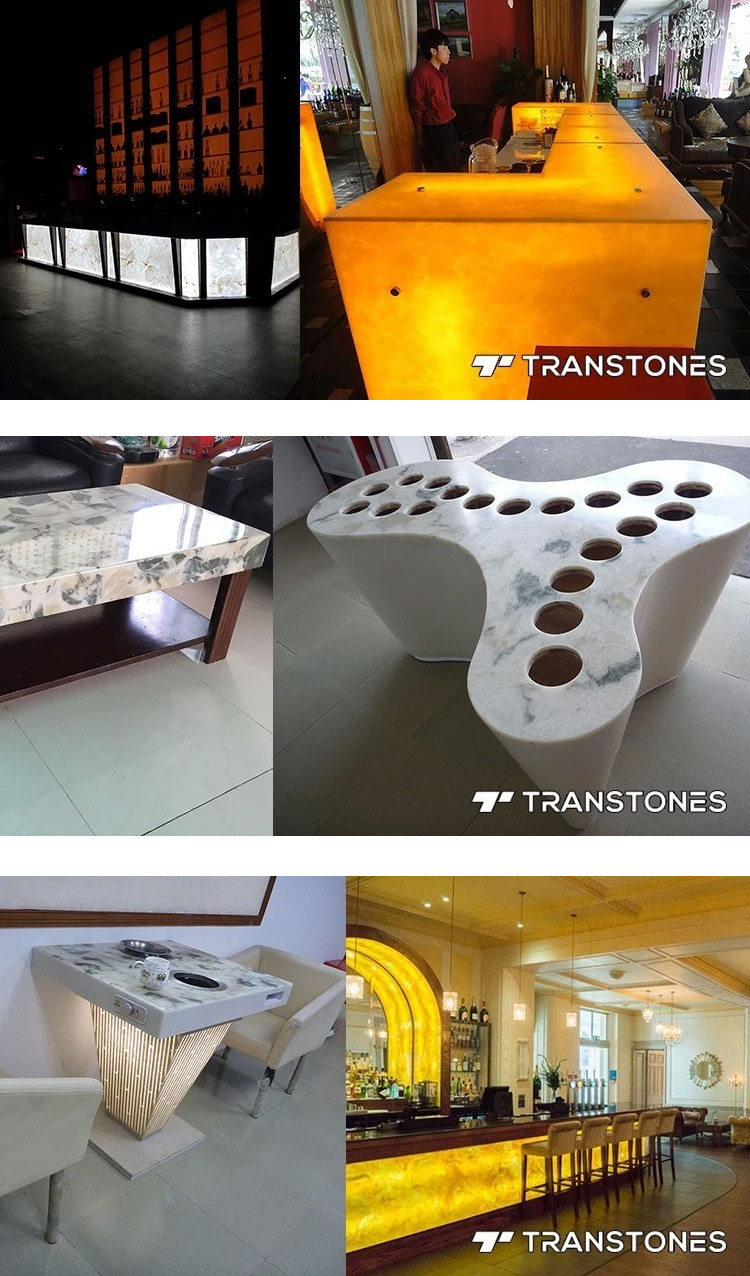 Faux Backlit Materials / Artificial Marble Lighting Translucent Sheet
