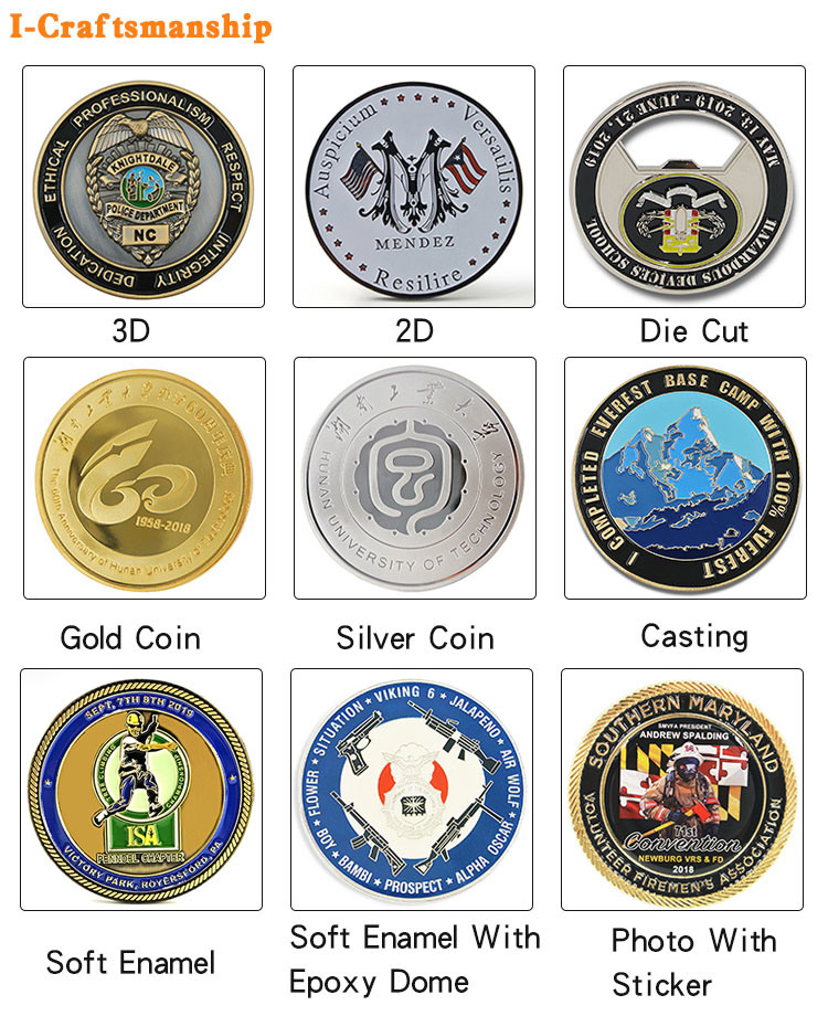 Manufacturers Cheap Custom Engraved Antique Military Challenge Coins