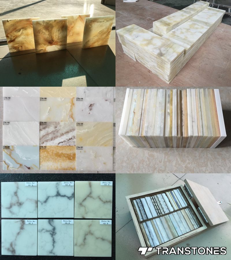 Faux Backlit Materials / Artificial Marble Lighting Translucent Sheet