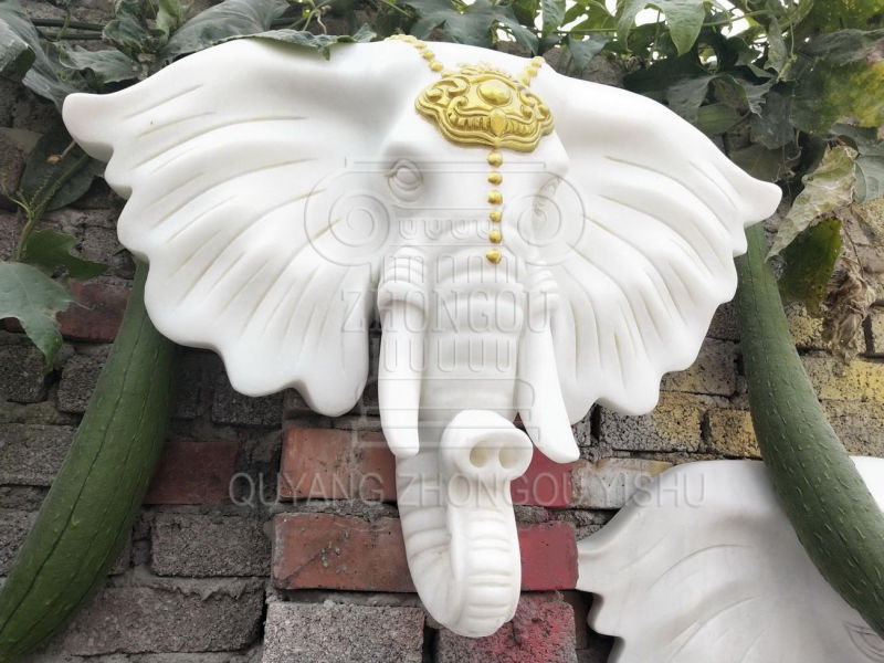 Home/Wall Decoration Marble Elephant Sculpture