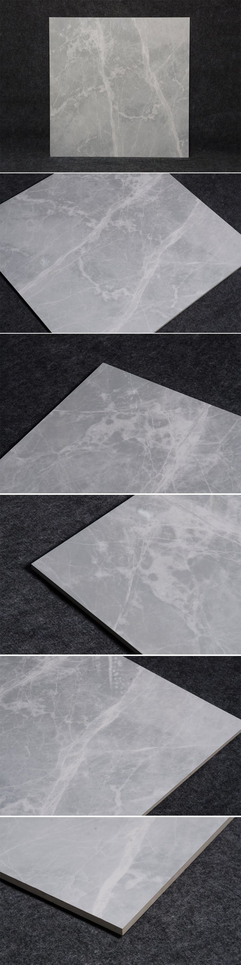 Factory Wholesale Full Glazed Polished Grey Marble Floor Tile