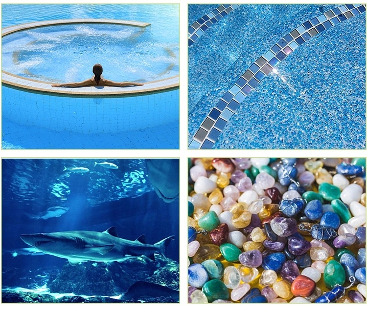 Factory Supply Creative Color Swimming Pool Crushed Glass Bead