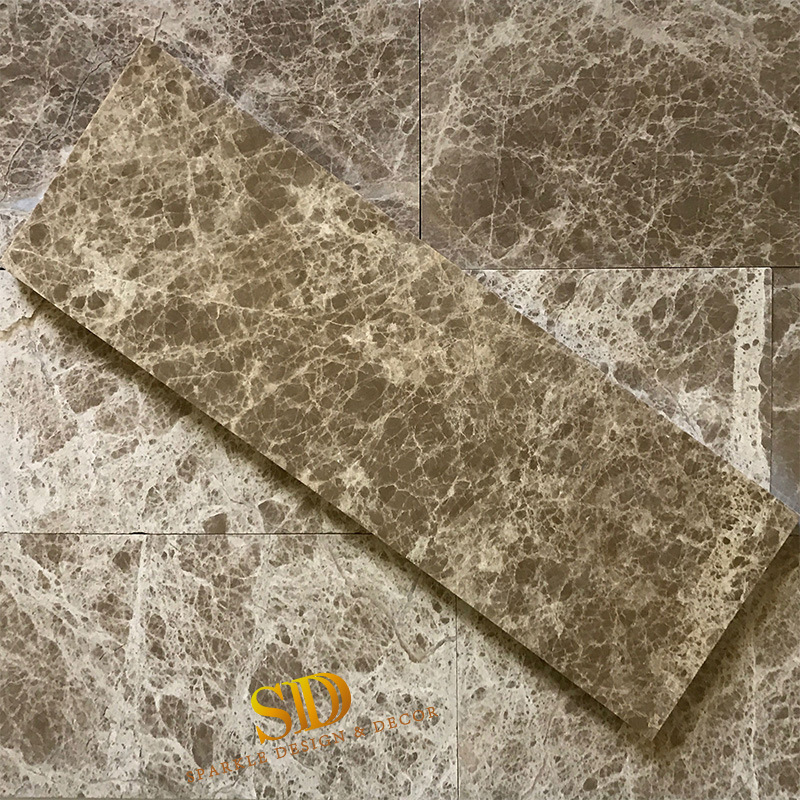 Light Brown Marble Tile Spainish Light Emperador Marble for Bathroom Wall in New House