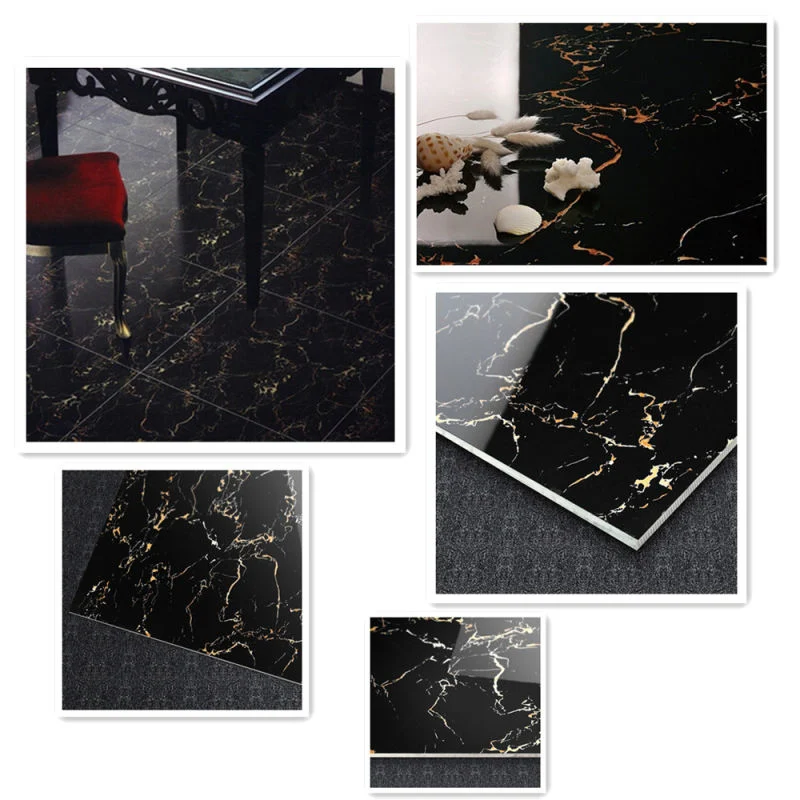 Dark Color Copy Marble Polished Porcelain Flooring Tile