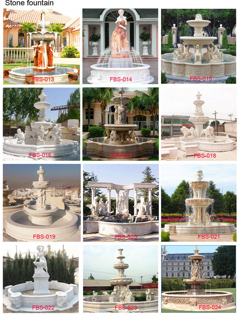 Hand Carved Decoration Big Stone Marble Garden Fountain