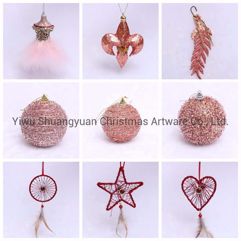 Heart Shape Plastic Hanging Ornaments Tree Ornaments