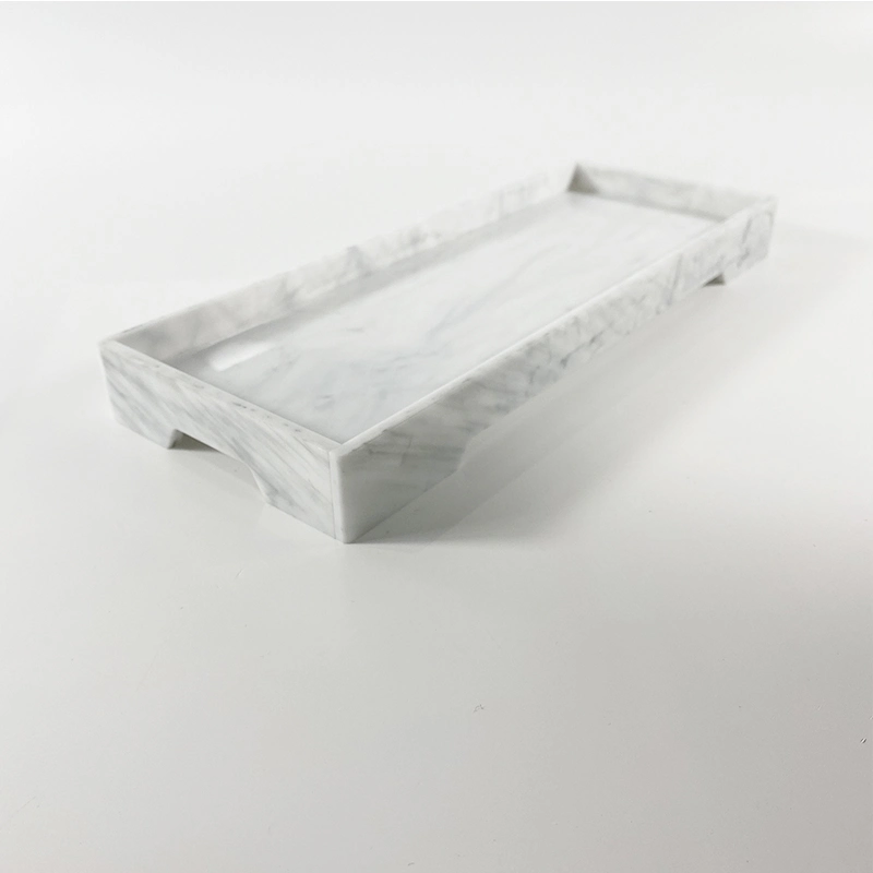 Yageli New Design Sushi Jewelry Plexiglass White Tray Custom Marble Small Acrylic Tray