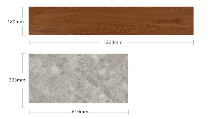 Indoor Usage Spc Plastic PVC Plank Vinyl Click Floor Tile