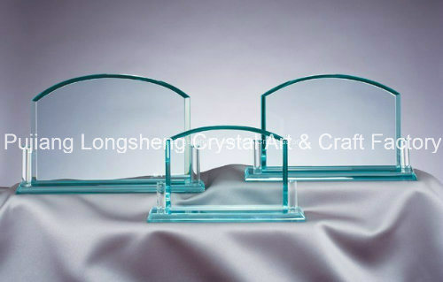 Fancy Engraved Glass Awards for Business Cooperation Gifts