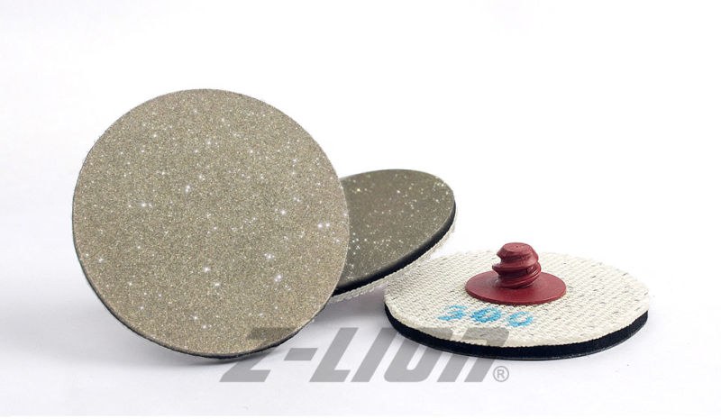 2 Inch Roloc Diamond Sanding Pads for Recycled Crushed Clear White Glass