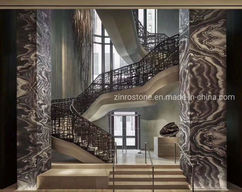 Italian Kinawa Violet Marble Slabs/Tiles Brown Marble for Countertop/Wall/Stairs