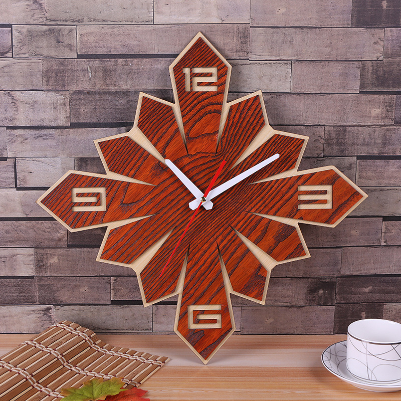 2017 Wood Clock Wood Wall Clock Creative Clock