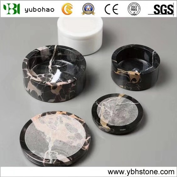 Honed Nero Maquina Marble Bathroom Accessories Set