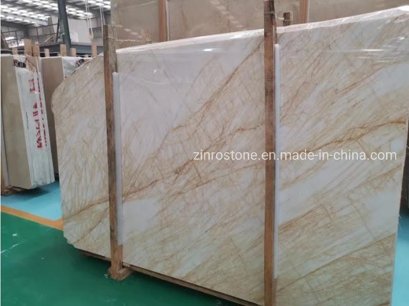 Polished Stone Yellow/Goldden Spider Jade Marble Slabs/Tile for Project Floor/Wall