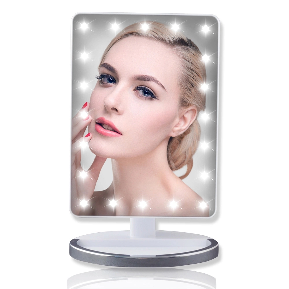 Custom Portable LED Light Vanity Mirror Pocket Makeup Mirror