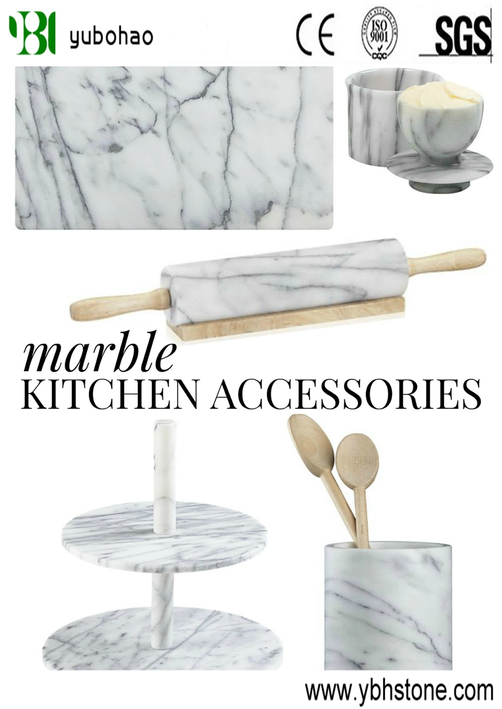 Bianco Carrara White/Honed Marble Plate for Kitchen/Bathroom