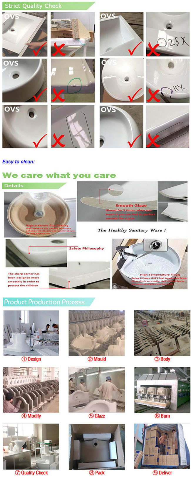 Popular Design Ceramic Sinks Wall Hung Basin