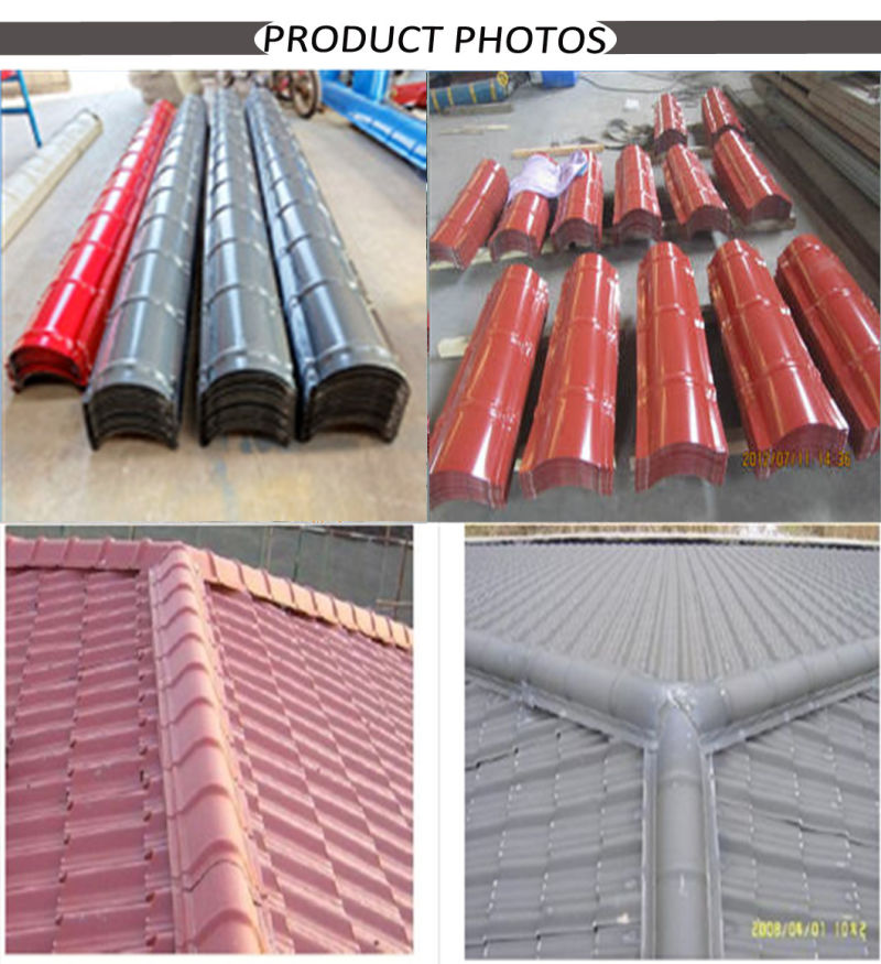 Color Coated Steel Ridge Tiles Roof Ridge Tile with PVC Coated
